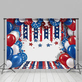 Aperturee - Aperturee Fresh Color USA Flag Birthday Cake Smash Backdrop